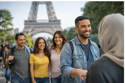 Groupe de personnes à Paris